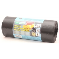 Мешки для мусора "MIRPACK СТРОЙКА" ролик черные 75 мкм. 240 литров 10 шт.(7)