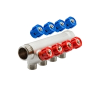 Коллектор 1''x1/2'' с регулировочными вентилями VRT (4 вых)