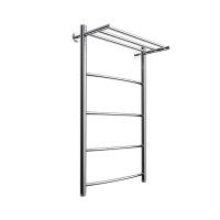 Полотенцесушитель ZOX ЛЦ 80х50 1'' ПОЛКА 5 перекл ДУГА нижнее подкл (крепеж, без монт комп) В4