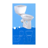 Унитаз-компакт "Комфорт" с полочкой (косой, боковой подвод, под шток ПУСТОЙ) (г.Лобня)