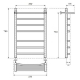 Полотенцесушитель ZOX ЛЦ 80х50 1'' ПОЛКА 7 перекл ДУГА-2 нижнее подкл (крепеж, без монт комп) В5