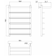 Полотенцесушитель ZOX ЛЦ 80х50 1/2'' ПОЛКА 8 перек ТРАПЕЦИЯ ниж подкл (крепеж,без монт комп) ПОЛИМЕР