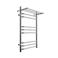 Полотенцесушитель ZOX ЛЦ 80х50х50 1'' ПОЛКА 9 перек ТРАПЕЦИЯ-2 левое бок подк (крепеж, без мон ком)*