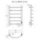 Полотенцесушитель электрический ЛЦ 80х50 6 перекл ДУГА унив (скрыт подкл, таймер,351Вт) ТРУГОР