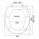 Сиденье для унитаза OPTIM PP полипроп. с универс. крепл. (Топ,Senator,Славута, Бриз)