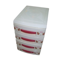 Мини-комод 4 ярус кремовый ДЕКОР В25*Ш18*Г25 Мини-комод 4 ярус кремовый ДЕКОР В25*Ш18*Г25