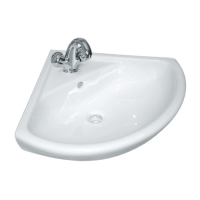 Умывальник "Элегия" угловой белый (645*460*135) (Rosa)