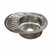 Мойка овал 45х57 (0,6) прав вып 3 1/2 MIXLINE 16 см с сифоном