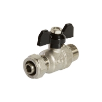Кран шаровой для м/п трубы 1/2'' х 16 нар/ц VRT® никель