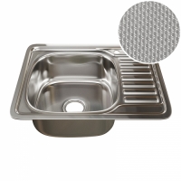 Мойка врез 48х58 (0,8) лев вып 3 1/2 MIXLINE 18см с сифоном ДЕКОР