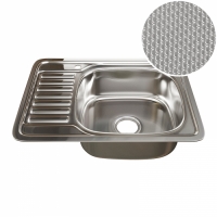 Мойка врез 50х65 (0,8) прав вып 3 1/2 MIXLINE 18см с сифоном ДЕКОР