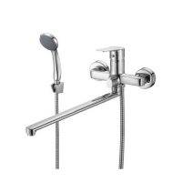 Смеситель для ванны и умывальника 35к Milardo HELSB02M10 "Helic" излив 350мм ХРОМ Смеситель для ванны и умывальника 35к Milardo HELSB02M10 "Helic" излив 350мм ХРОМ