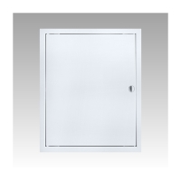 Люк пласт. 122*122 с ручкой и фланцем 98*98 Л1010Р АБС