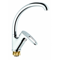 Смеситель для кухни 40к Glauf 9G4-A180 ЛАТ бок. ручка, п/гайку