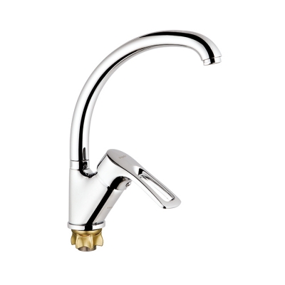 Смеситель для кухни 40к Glauf 9G4-A181 ЛАТ бок. ручка, п/гайку