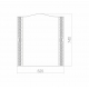 Зеркало MIXLINE "Бухара" 510*585 (ШВ) с полкой/пескоструйный рисунок