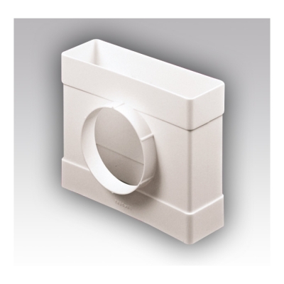 Соединитель 60х120 Т-образный с выходом на D100 612ТФ10П ПВХ Соединитель 60х120 Т-образный с выходом на D100 612ТФ10П ПВХ