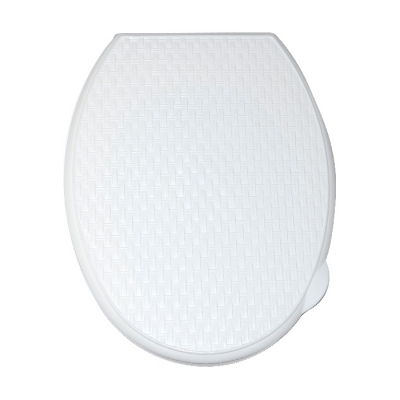 Сиденье для унитаза "Универсал Декор" РОТАНГ белое Виолет