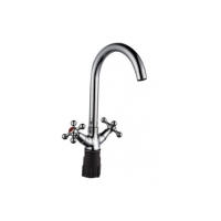 Смеситель для кухни 1/2 кер Казань КС-51 51078 метализ мах, универ крепление, без подводки