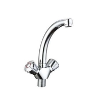 Смеситель для кухни 1/2 кер Казань КС 570106 мет маховики, лат гайка, без подводки Смеситель для кухни 1/2 кер Казань КС 570106 мет маховики, лат гайка, без подводки