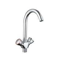 Смеситель для кухни 1/2 кер Казань КС 570138 мет маховики, лат гайка, без подводки Смеситель для кухни 1/2 кер Казань КС 570138 мет маховики, лат гайка, без подводки