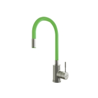 Смеситель для кухни 35k MIXLINE MLSS-0325 ЗЕЛЕНЫЙ гибкий силиконовый излив