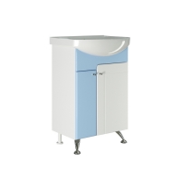 Тумба д/ванной "ПОСЕЙДОН-55" голубая под ум.Уют-55 (ПВХ)