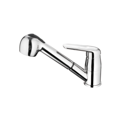 Смеситель для кухни душ 35к 6048L Ledeme б/отв выдвижная лейка, латунь