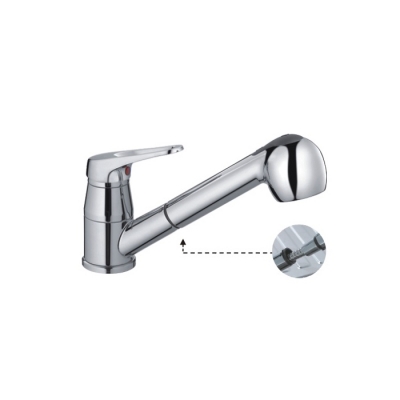 Смеситель для кухни душ 35к HB6013 HAIBA с/отв выдвижная лейка п/шпильку