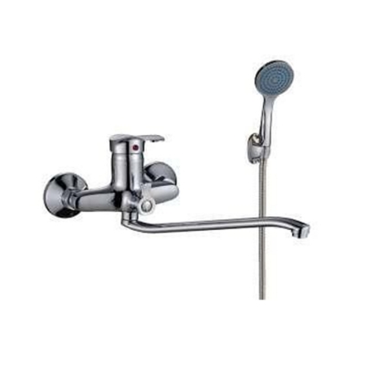 Смеситель для ванны и умывальника 40к Казань КС 201242 S-нос мет флаж мет шланг лейка