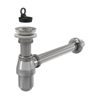 Сифон латунный хром. для умывальника с пробкой 1 1/4*32 A437 ALCAPLAST Сифон латунный хром. для умывальника с пробкой 1 1/4*32 A437 ALCAPLAST