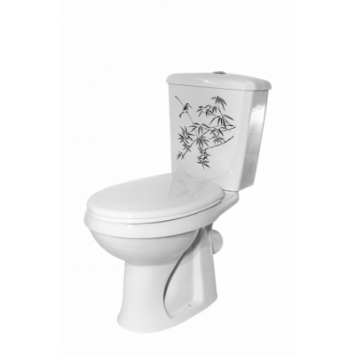 Унитаз-компакт "Элисса Оптима" ДЕКОР бамбук (кос,н/п, сид.полипроп, арм) (Ст.Оскол)