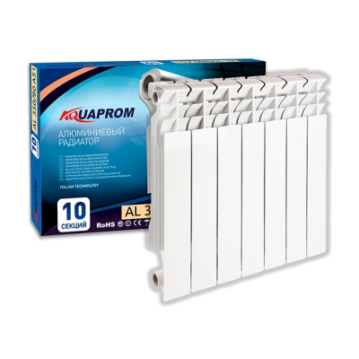 Радиатор алюминиевый AQUAPROM 350*80 10 сек.