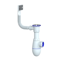 Сифон 1 1/2*40 B420 с прямоуг. переливом UNICORN