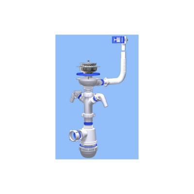 Сифон 3 1/2*40 Ani Грот с 2 носиками с гибким переливом А0146S АНИ пласт Сифон 3 1/2*40 Ani Грот с 2 носиками с гибким переливом А0146S АНИ пласт