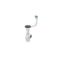 Сифон для кухни 3 1/2"*40 c переливом B0145-Р Акватер