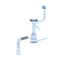 Сифон 3 1/2*40 Ani Грот с носиком, гиб. прям. перел с гофрой 40*40/50 А1045SA15 АНИ пласт