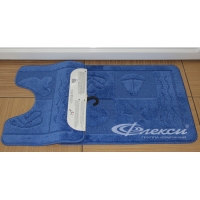 Набор ковриков д/ванной Zalel 2 пр. 55х85 (голубой)