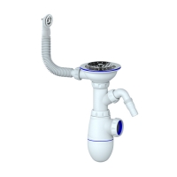 Сифон 3 1/2*40 B431V с круглым переливом, с носиком UNICORN* (винт, шток, ручка - латунь)