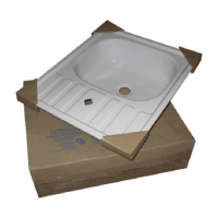 Мойка эмаль 60х50 Гомель (с кронш.) 16,5 см Мойка эмаль 60х50 Гомель (с кронш.) 16,5 см