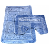 Набор ковриков д/ванной Zalel 2 пр. 60х100 (голубой) Набор ковриков д/ванной Zalel 2 пр. 60х100 (голубой)