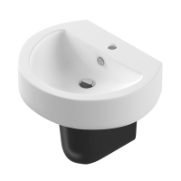 Умывальник-тюльпан "Best-55 Black" с отв c полупьедесталом (Sanita Luxe)