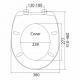 Сиденье для унитаза CEZAR A дюропласт с универ крепл(Прима,Неро,Элеганс,Некст Люкс,Анимо,Сенатор