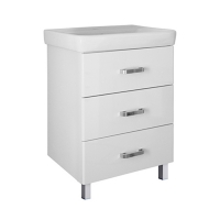 Тумба д/ванной "СТИВ-80" напольная 3-ящика белая под ум. Fest-80