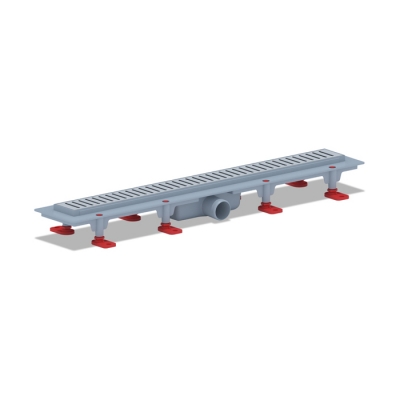 Трап линейный пласт. СУХОЙ 650*62 вып.40мм, стальн. нерж решетка, матовая "Бимс" АНИ пласт TLQ1465M