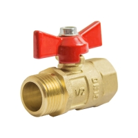 Кран шаровой 1/2'' вн/нар бабочка Практик 131 ГАЛЛОП