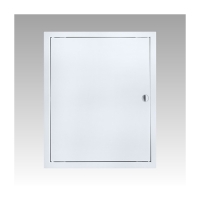 Люк пласт. 218*418 с ручкой и фланцем 196*396 Л2040Р АБС