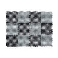 Коврик травка 42*56 см черно-серый, ворс 18мм