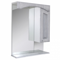 Шкаф навесной "КРИТ-60" патина серебро, без подсветки (ПВХ)