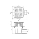 50 трап с гориз. спуском, рег решетка 120х120 нерж, СУХОЙ АНИ пласт TQ5614M